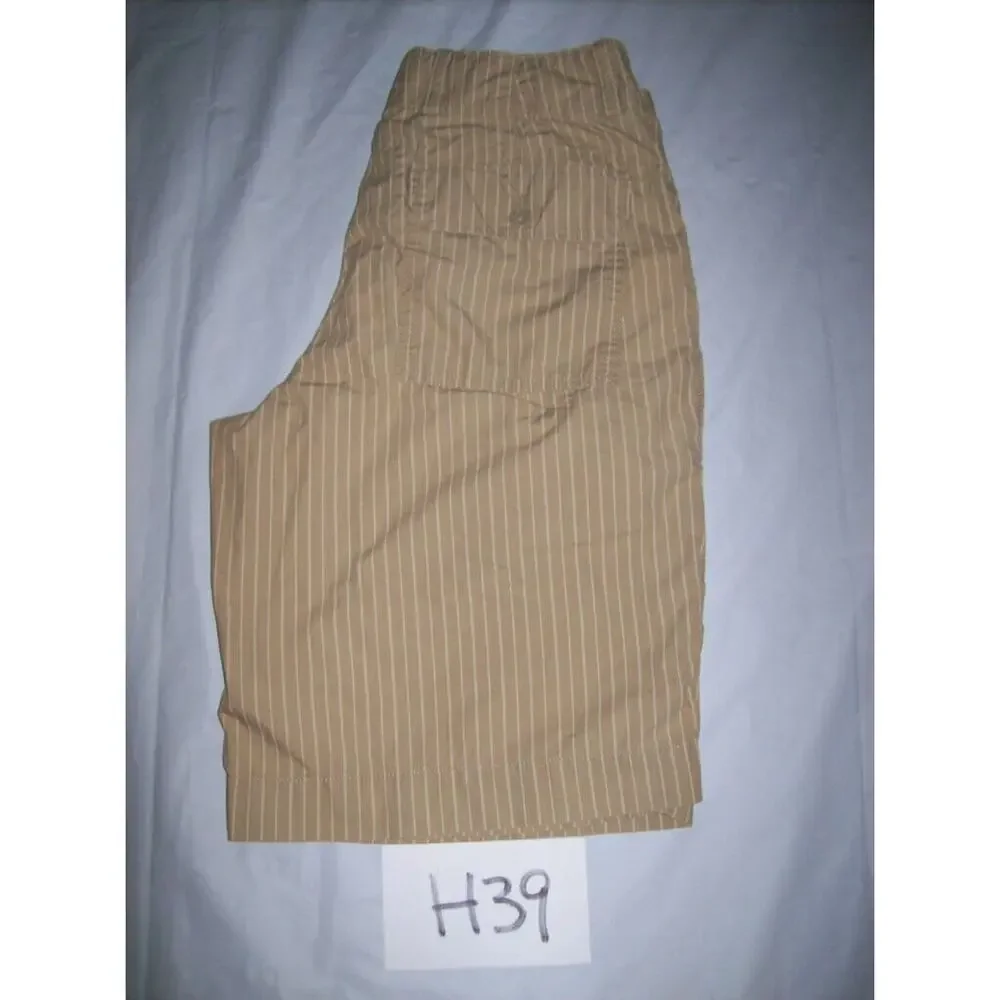 Banana Republic Shorts Size 30 Tan Striped -0812H39